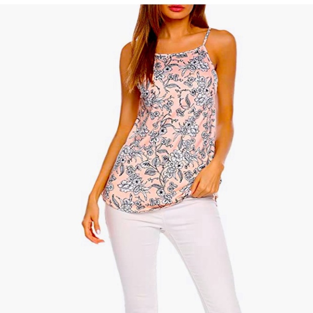 Pink Floral Print Cami